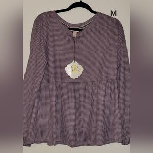 Long Sleeve Blouse, NWT, Size Medium